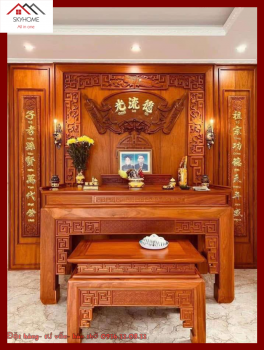 Cây đèn gỗ, đài nước và đài trầu cau: Hướng dẫn bày trí bàn thờ gia tiên